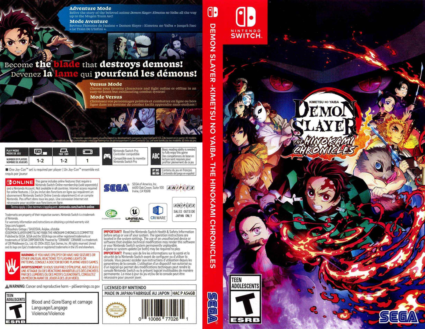 Demon Slayer Kimetsu No Yaba The Hinokami Chronicles Cover Art - WOI Solutions