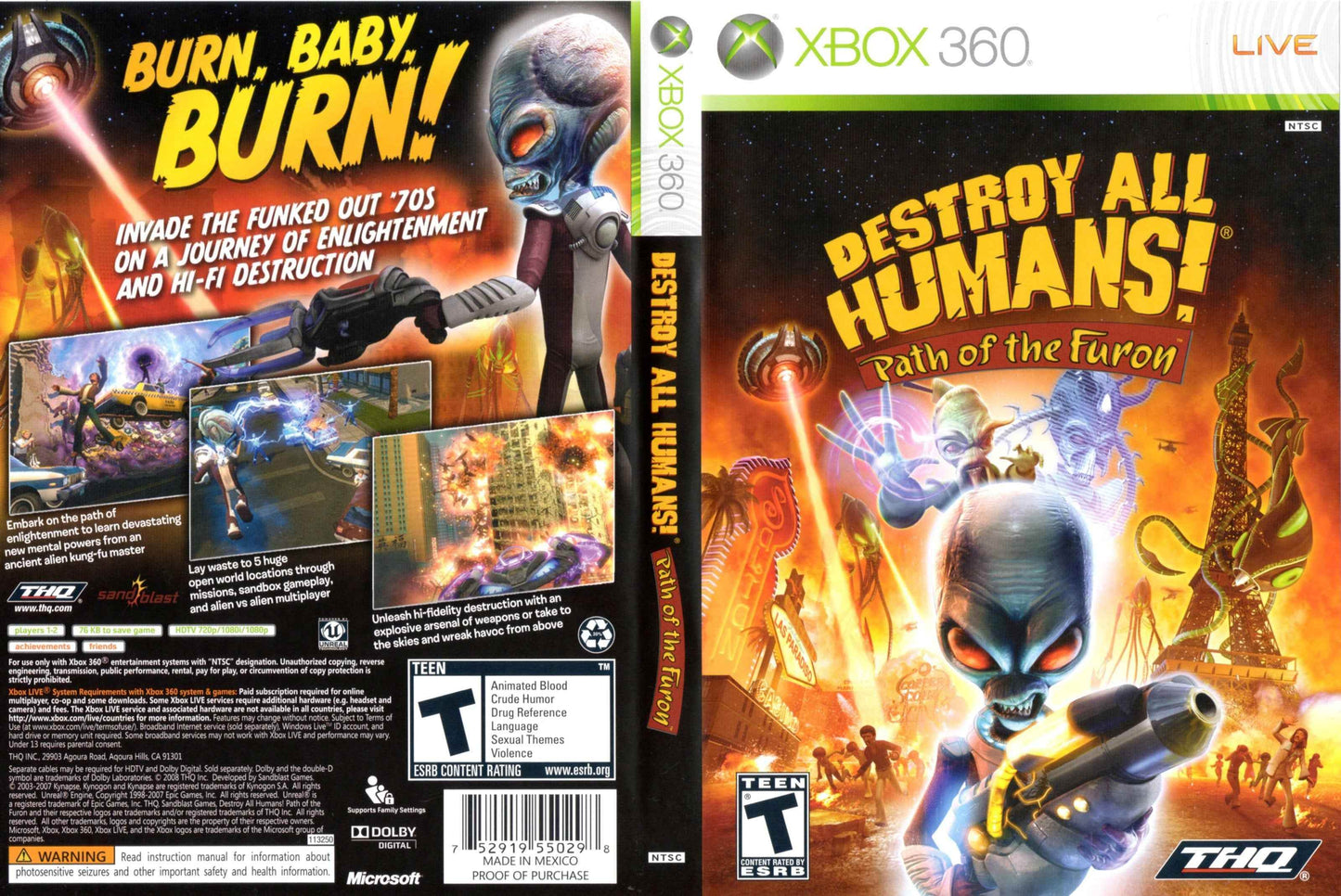 Destroy All Humans! Path of the Furon Cover Art - WOI Solutions