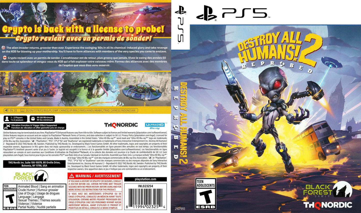 Destroy All Humans! 2 - Reprobed Cover Art - WOI Solutions