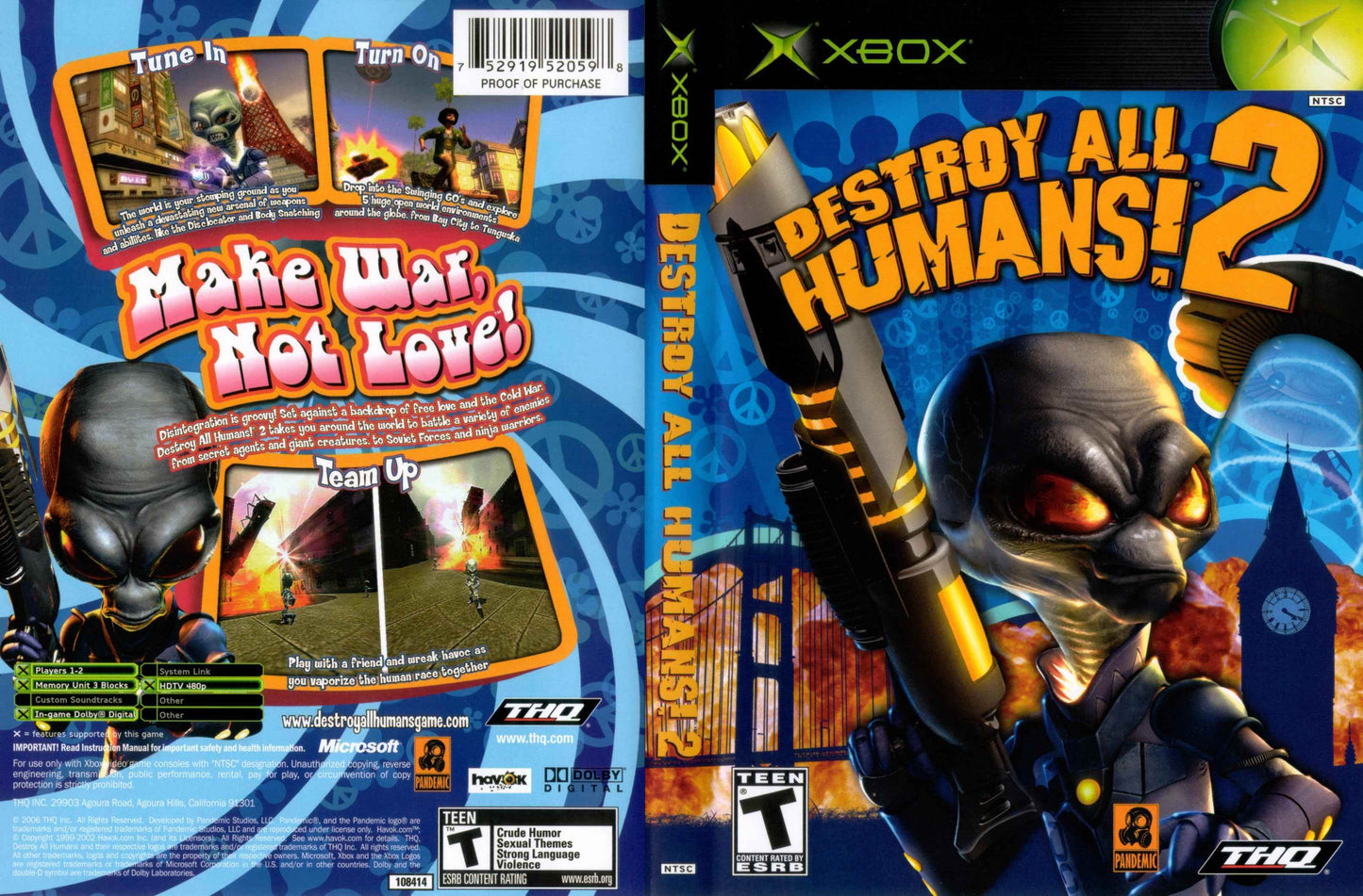 Destroy All Humans! 2 Cover Art - WOI Solutions
