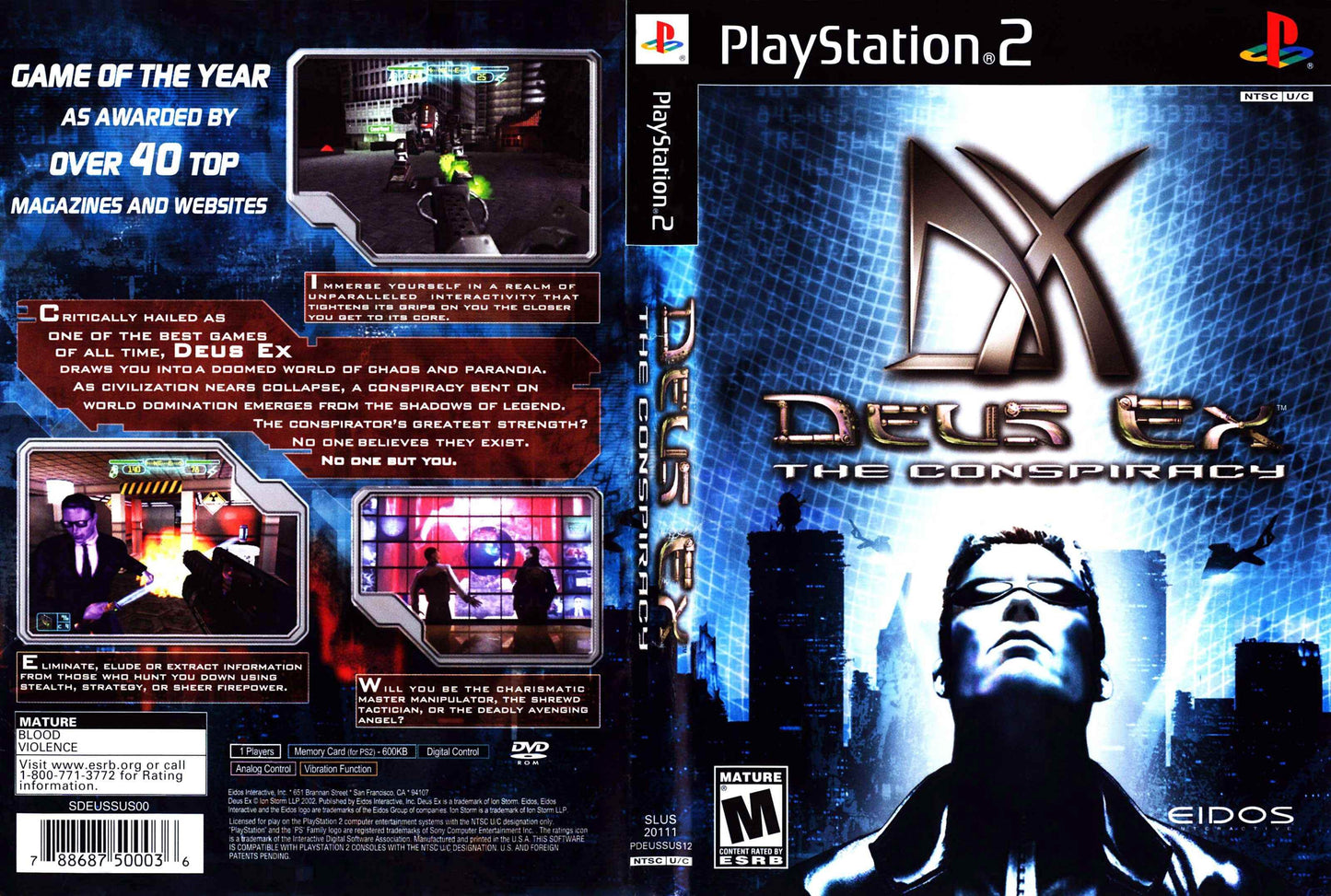 Deus Ex - The Conspiracy Cover Art - WOI Solutions