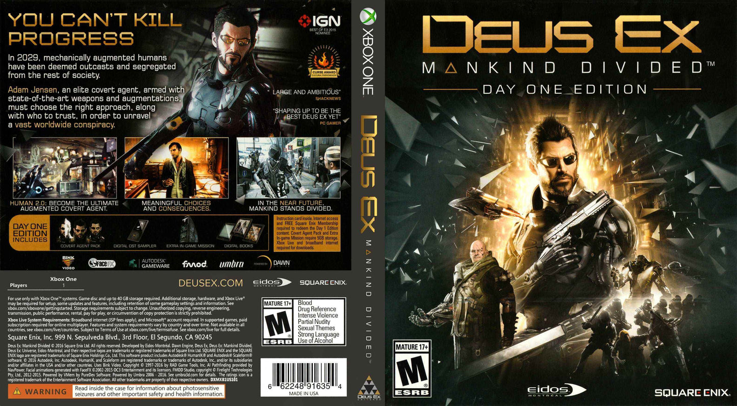 Deus Ex Mankind Divided Cover Art - WOI Solutions