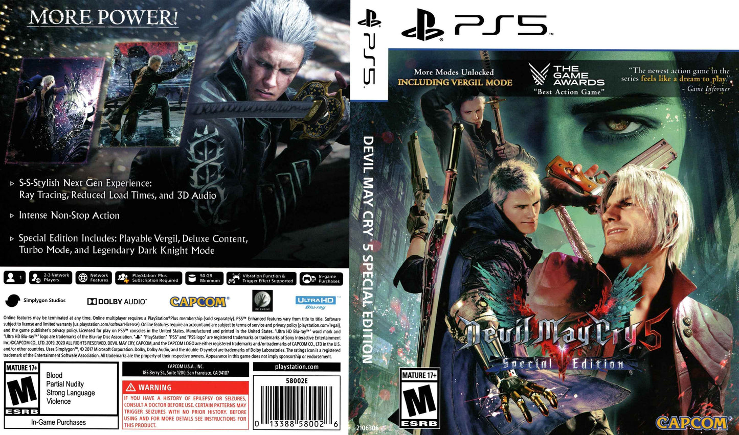 Devil May Cry 5 Special Edition Cover Art - WOI Solutions