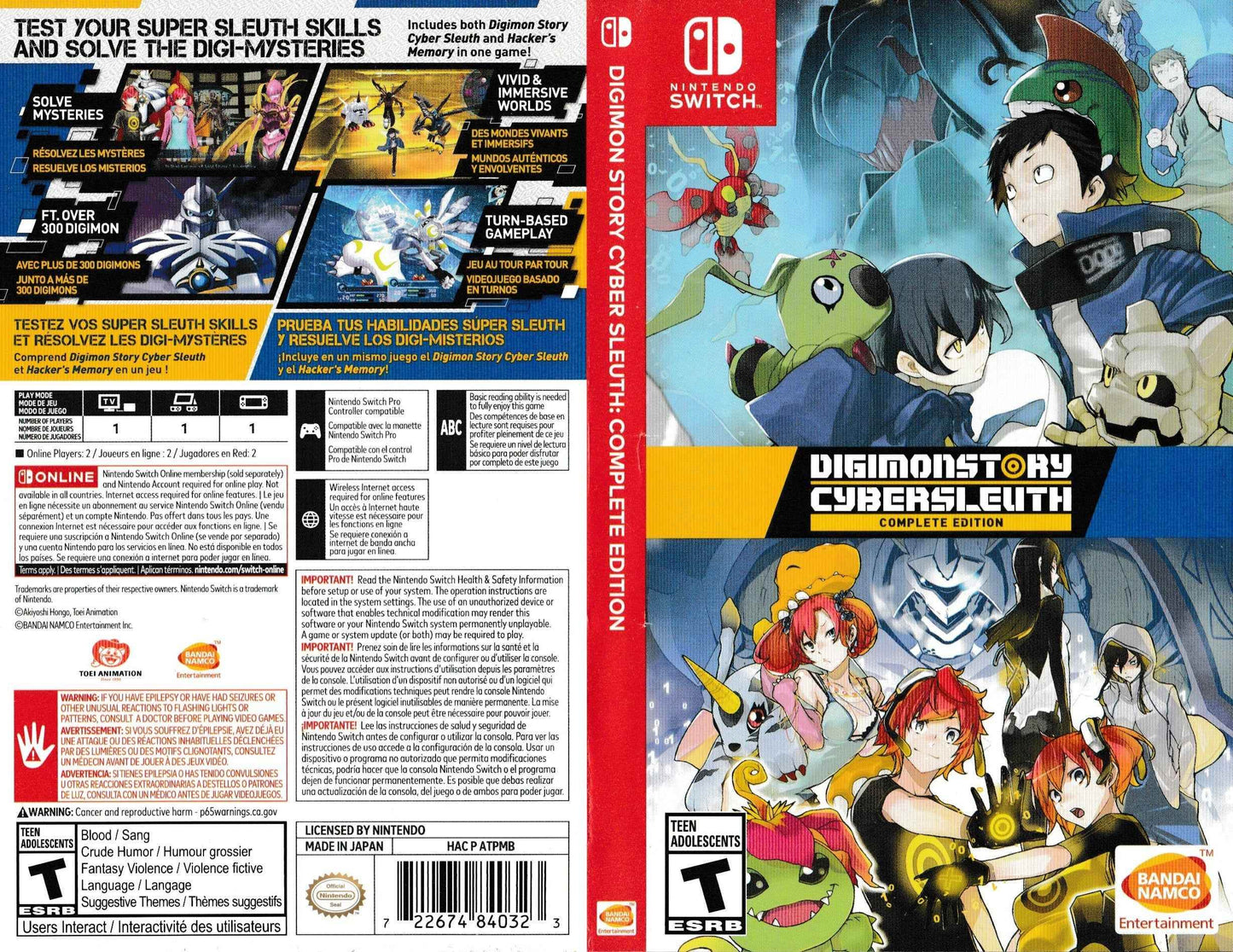 Digimon Story Cyber Sleuth Complete Edition Cover Art - WOI Solutions