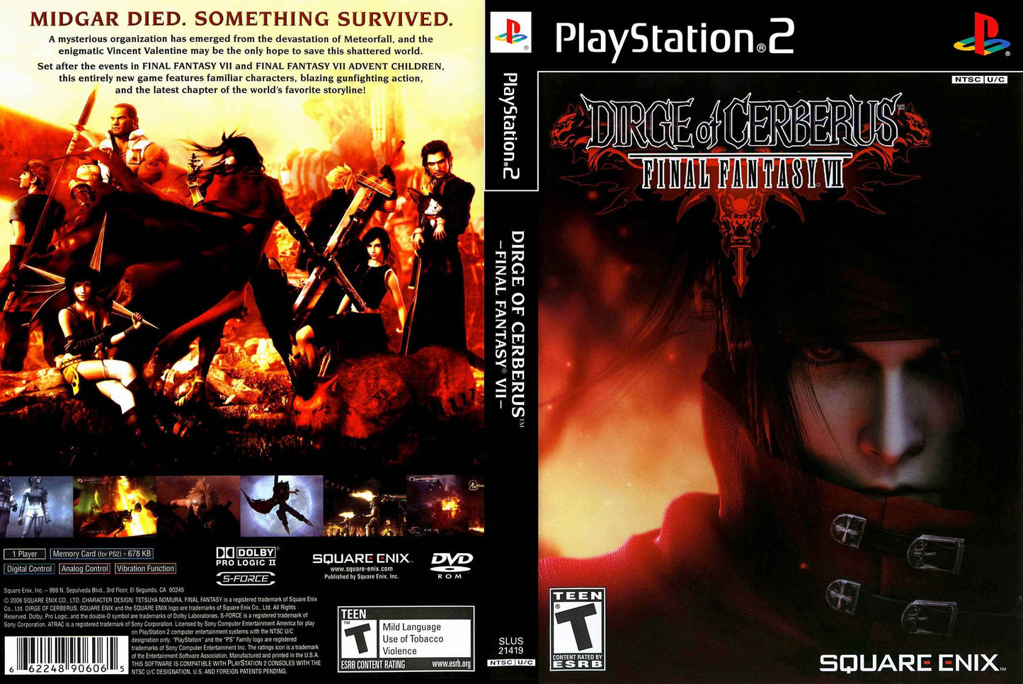 Dirge of Cerberus Final Fantasy VII Cover Art - WOI Solutions