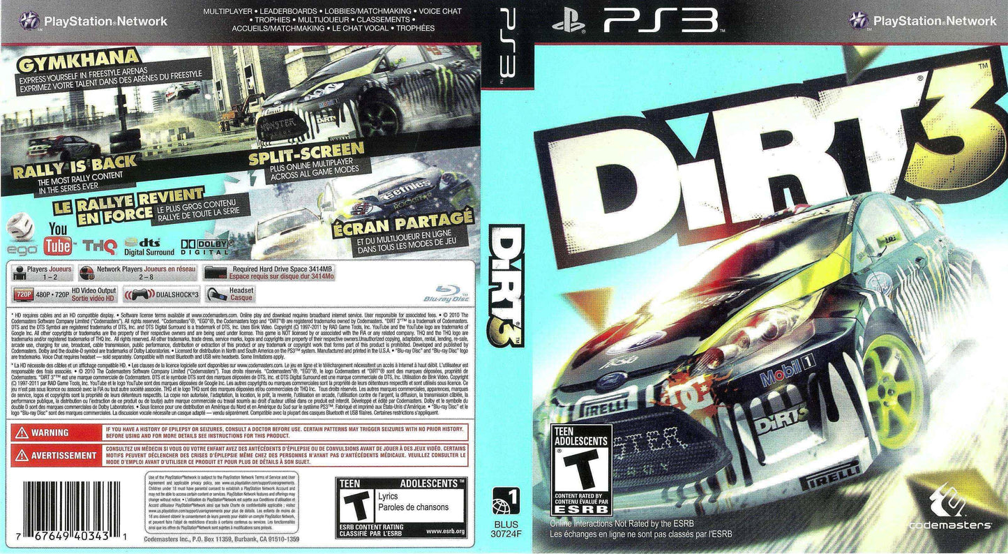 Dirt 3 Cover Art - WOI Solutions