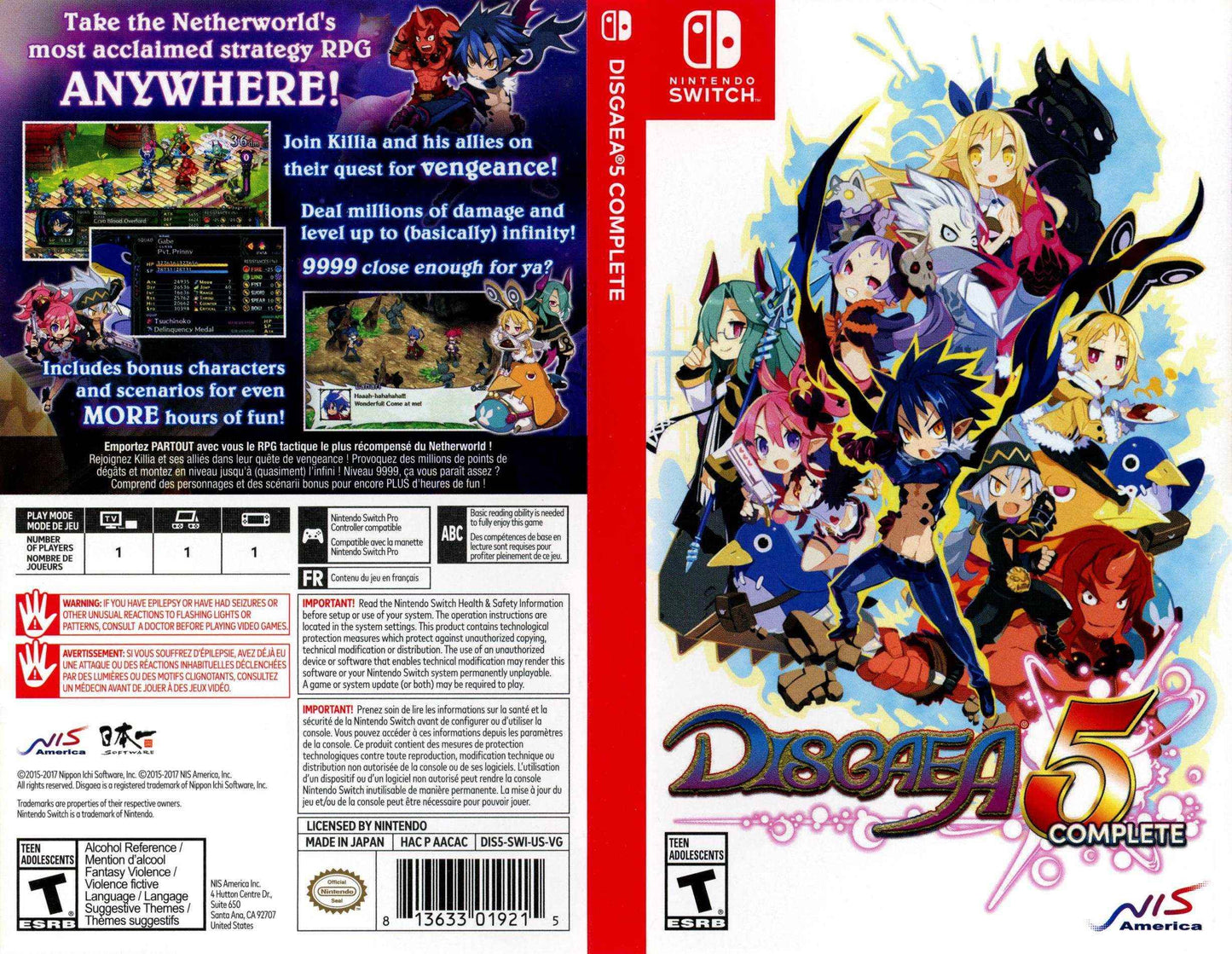 Disgaea 5 Complete Cover Art - WOI Solutions