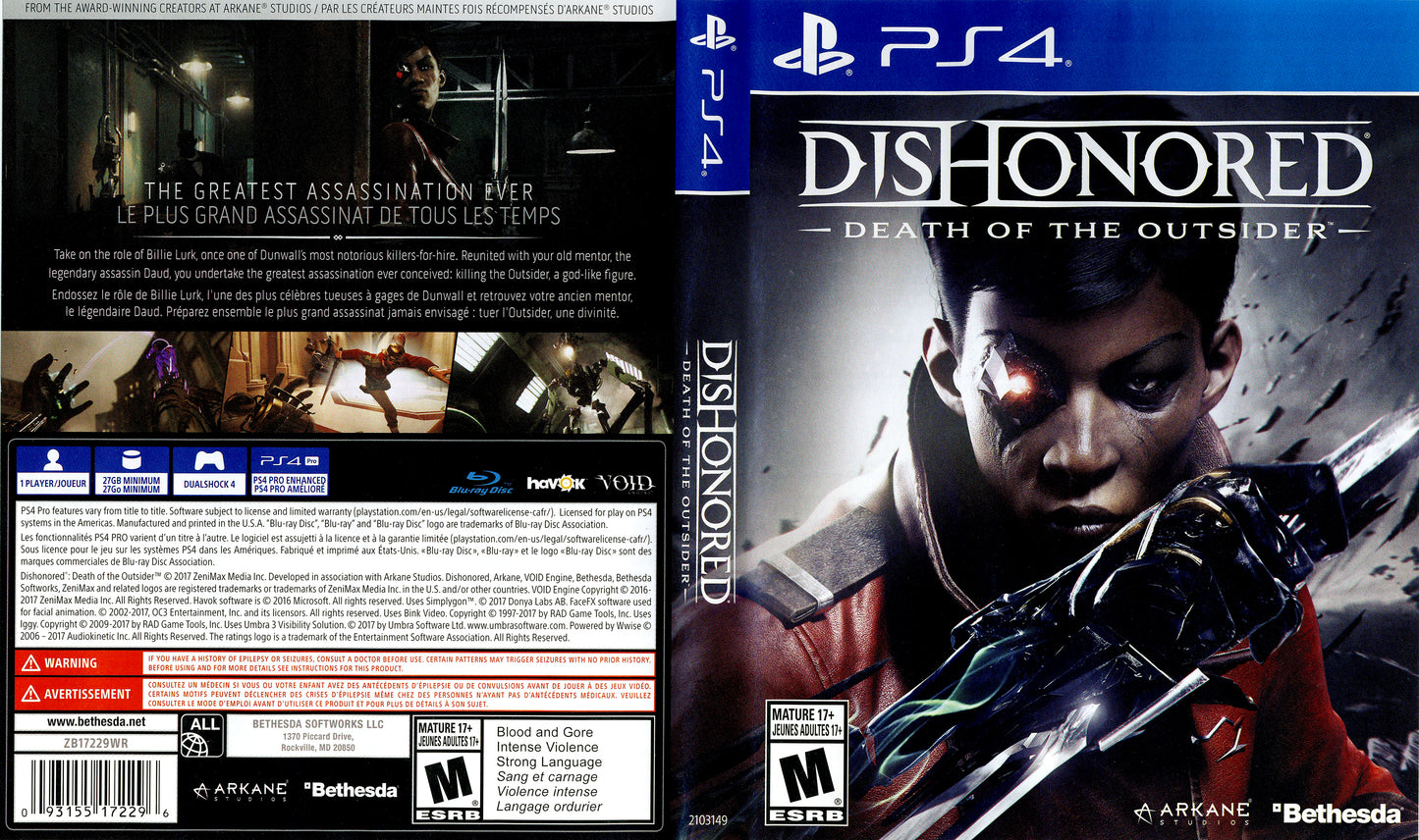 Dishonored Death of the Outsider
