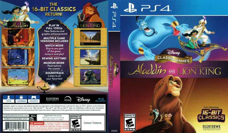 Disney Classic Games Aladdin and The Lion King Cover Art - WOI Solutions