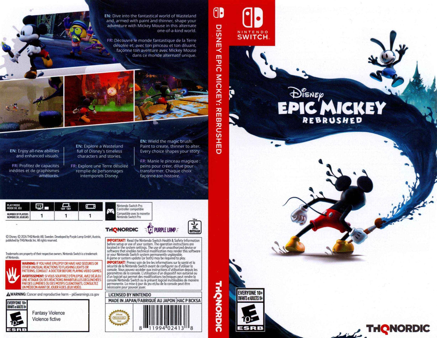 Disney Epic Mickey Rebrushed Cover Art - WOI Solutions