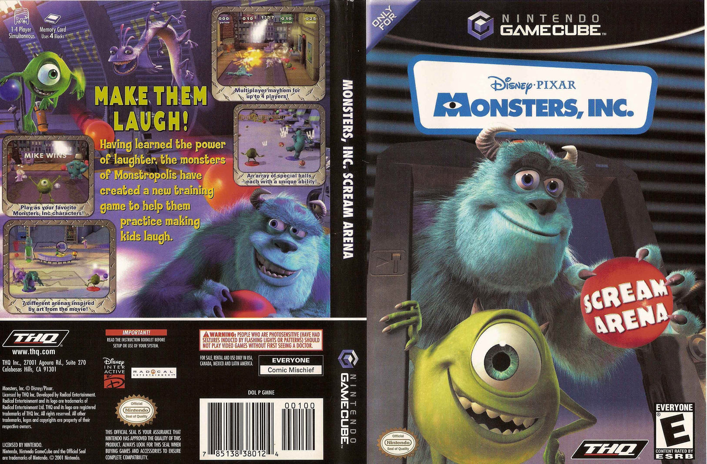 DisneyPixar Monsters, Inc. Scream Arena Cover Art - WOI Solutions