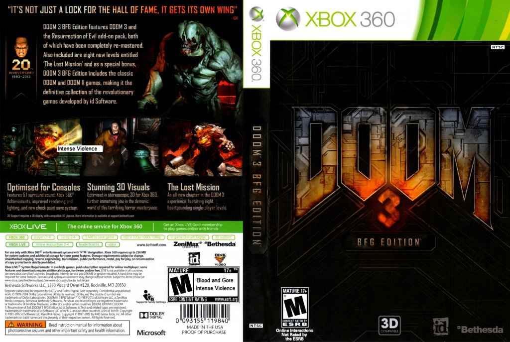 Doom 3 BFG Edition Cover Art - WOI Solutions