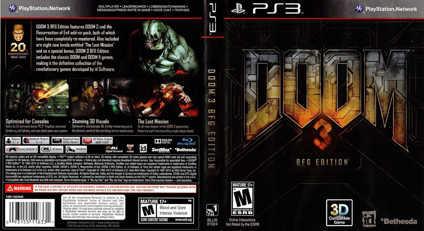 Doom 3 BFG Edition Cover Art - WOI Solutions