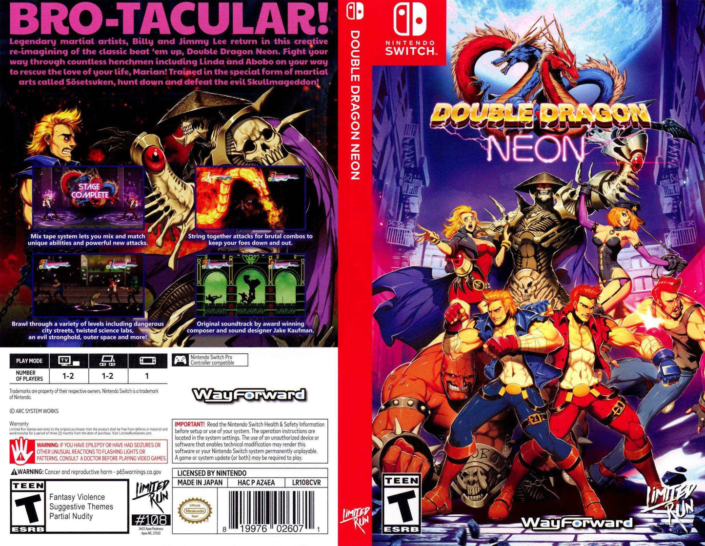 Double Dragon Neon Cover Art - WOI Solutions
