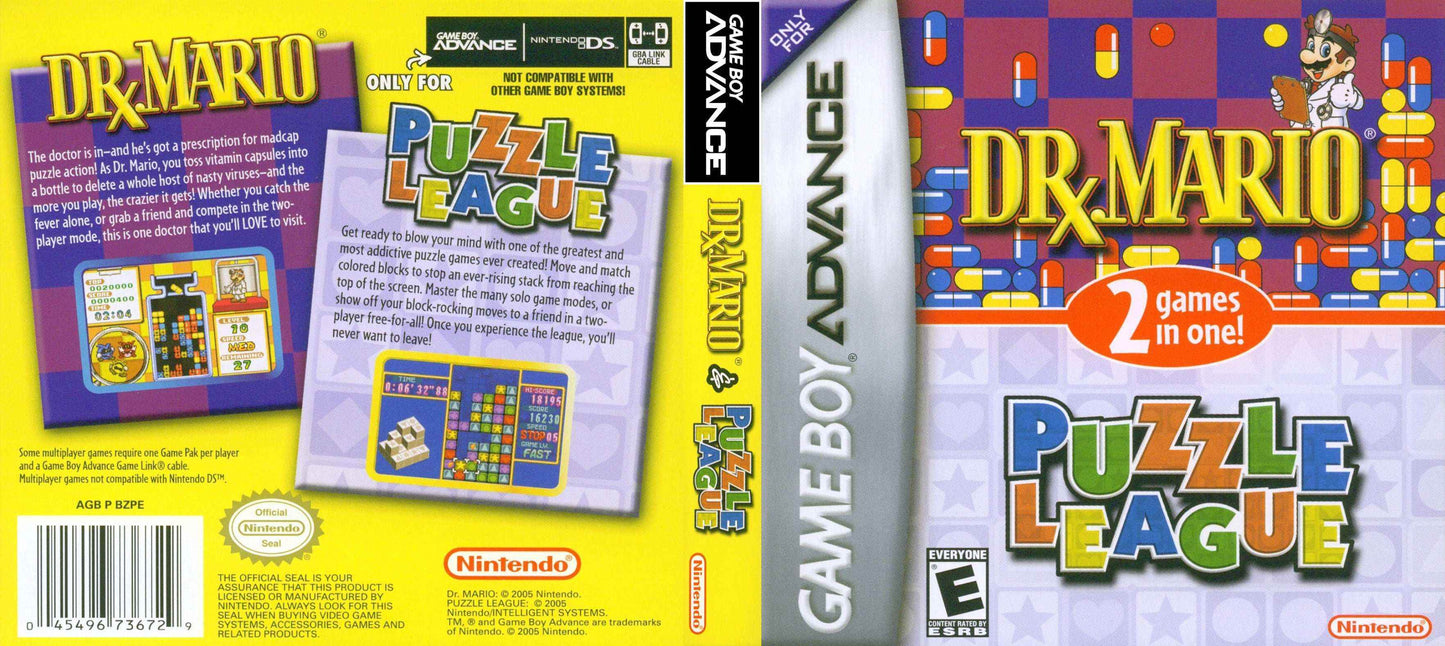 Dr. Mario & Puzzle League Cover Art - WOI Solutions