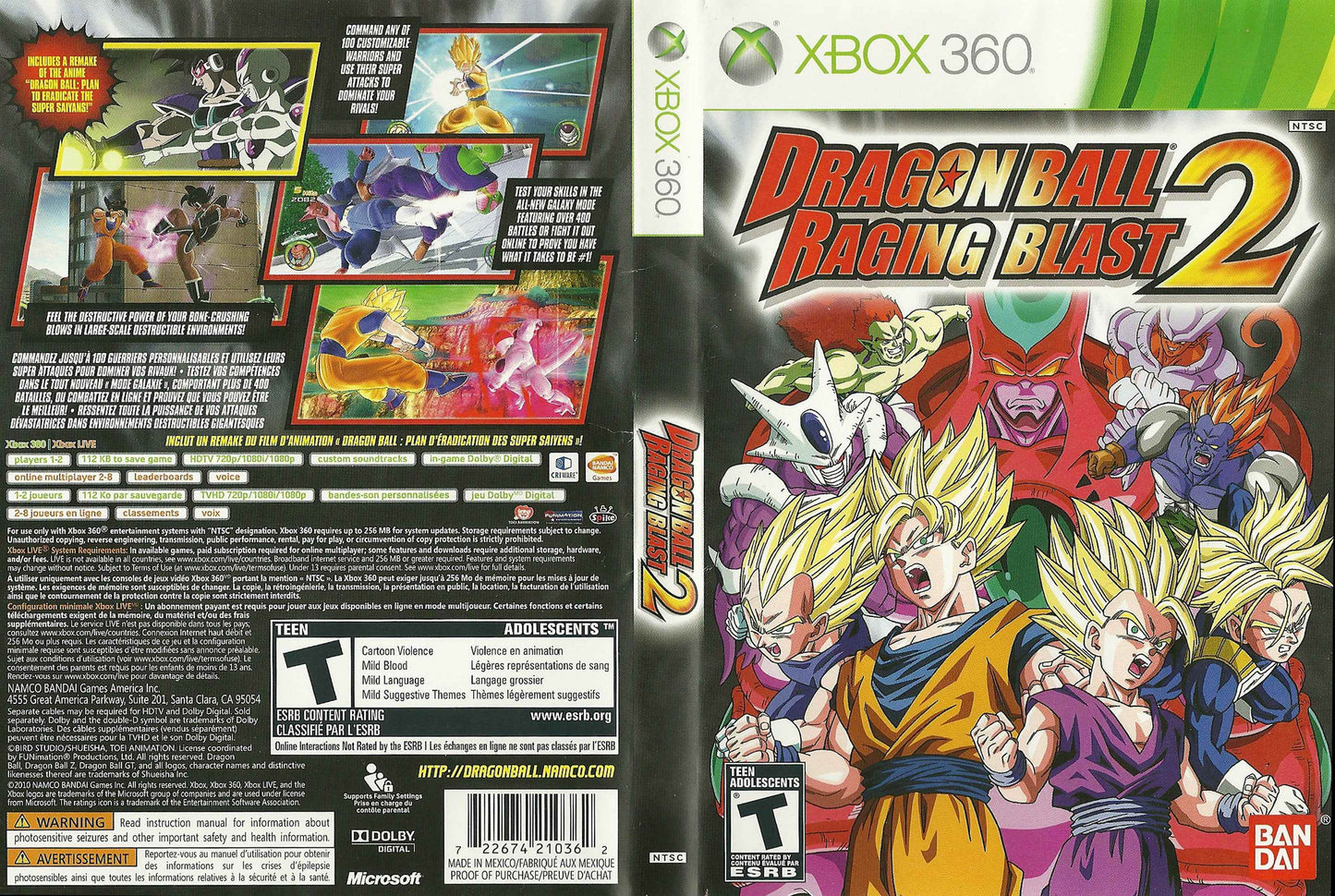 Dragon Ball Raging Blast 2 Cover Art - WOI Solutions