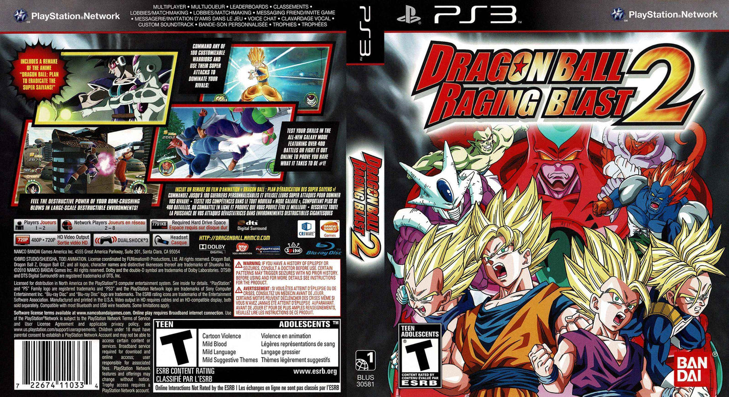 Dragon Ball Raging Blast 2 Cover Art - WOI Solutions
