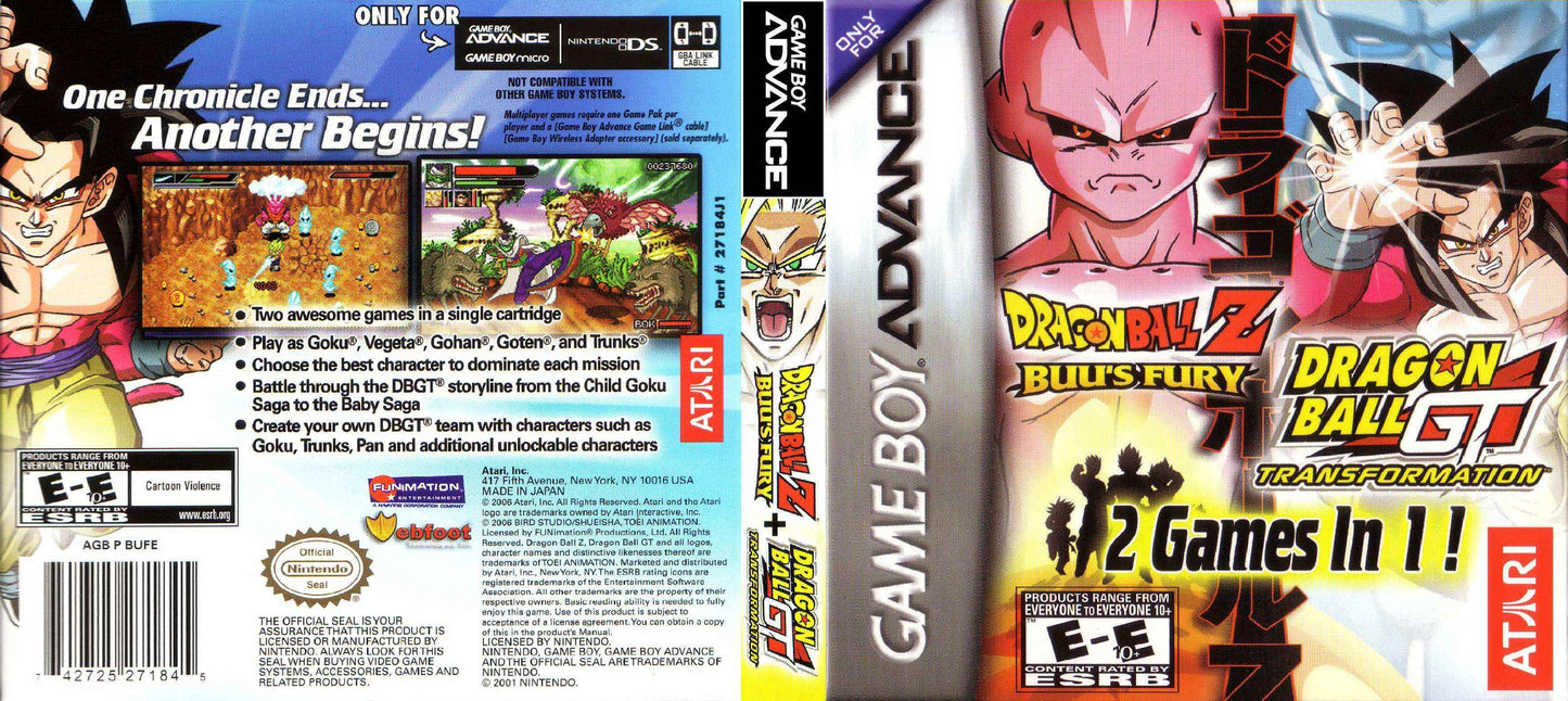Dragon Ball Z Buu's Fury & GT Transformation Cover Art - WOI Solutions
