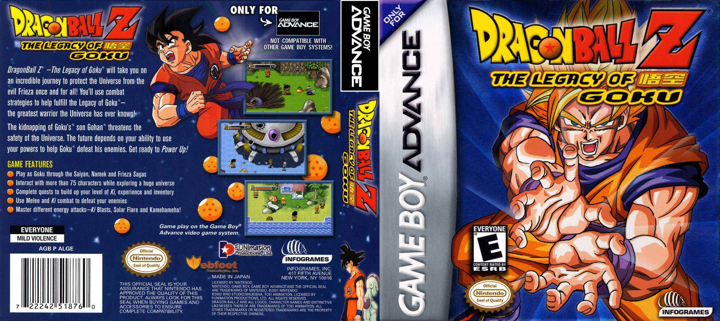 Dragon Ball Z Legacy of Goku Cover Art - WOI Solutions
