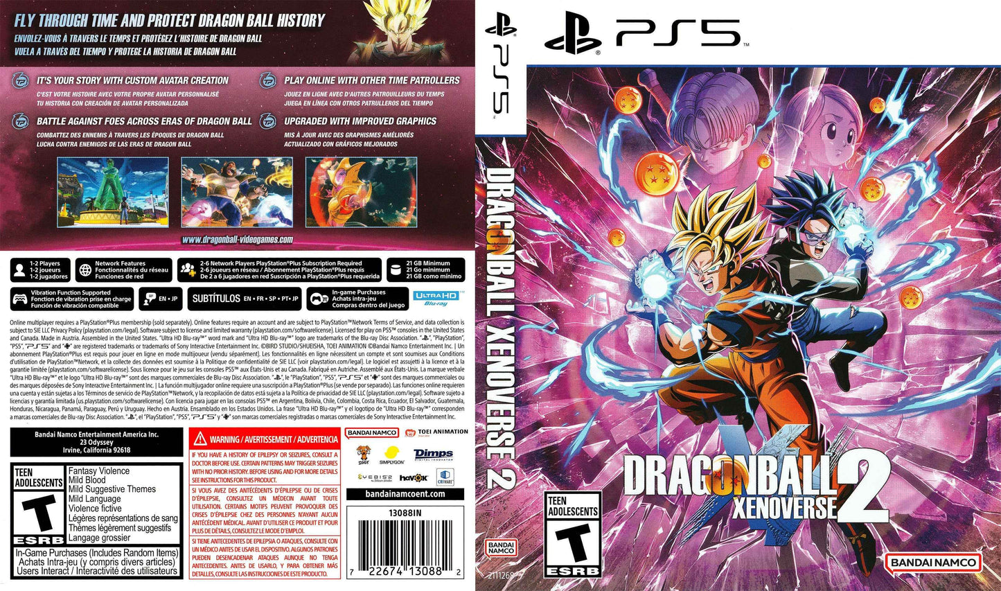 Dragon Ball Z Xenoverse 2 Cover Art - WOI Solutions