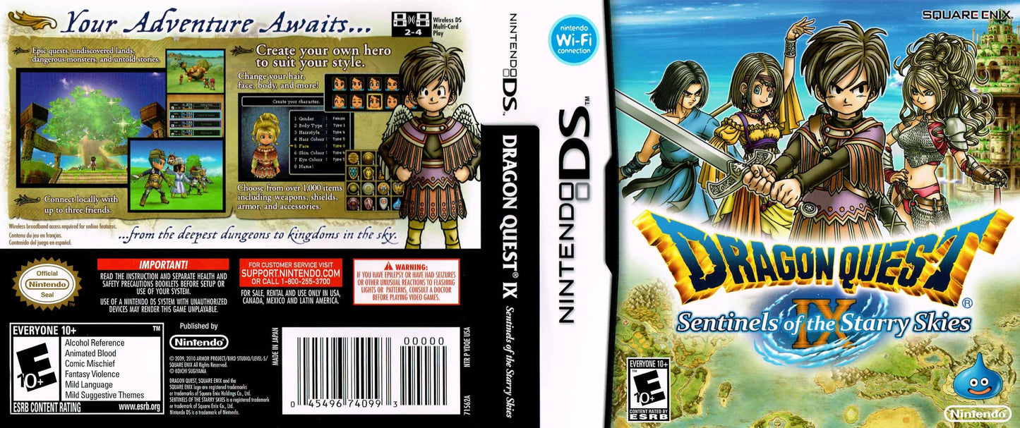 Dragon Quest IX Sentinels of the Starry Skies Cover Art - WOI Solutions