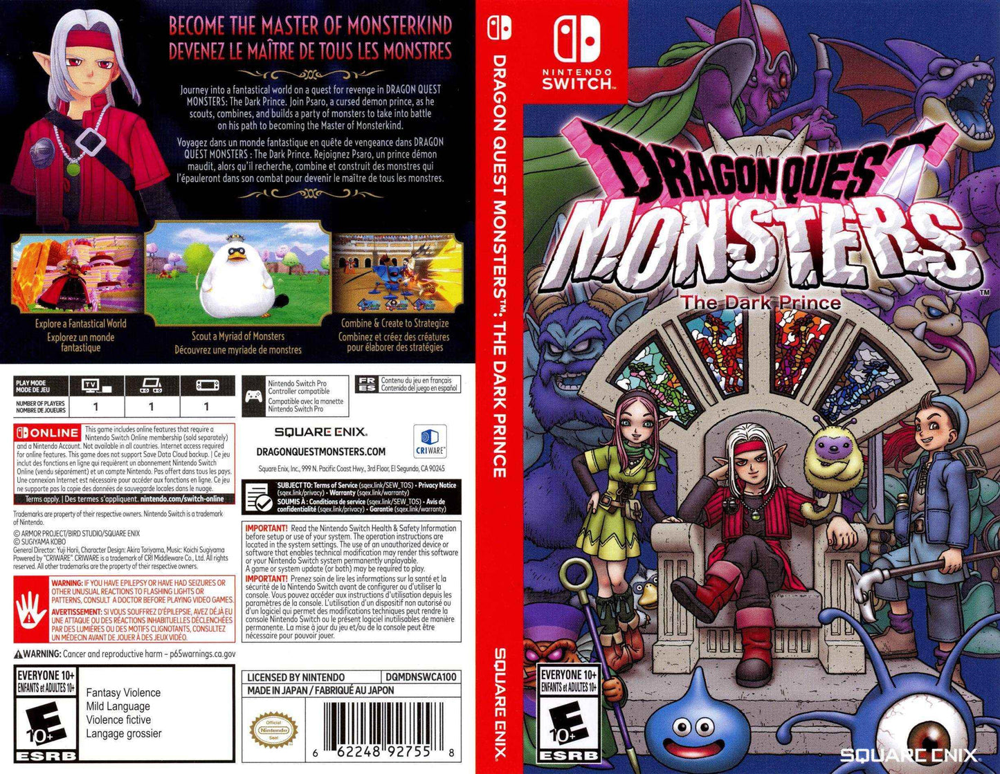 Dragon Quest Monsters The Dark Prince Cover Art - WOI Solutions