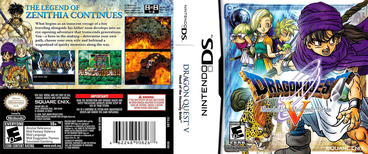 Dragon Quest V Hand of the Heavenly Bride Cover Art - WOI Solutions