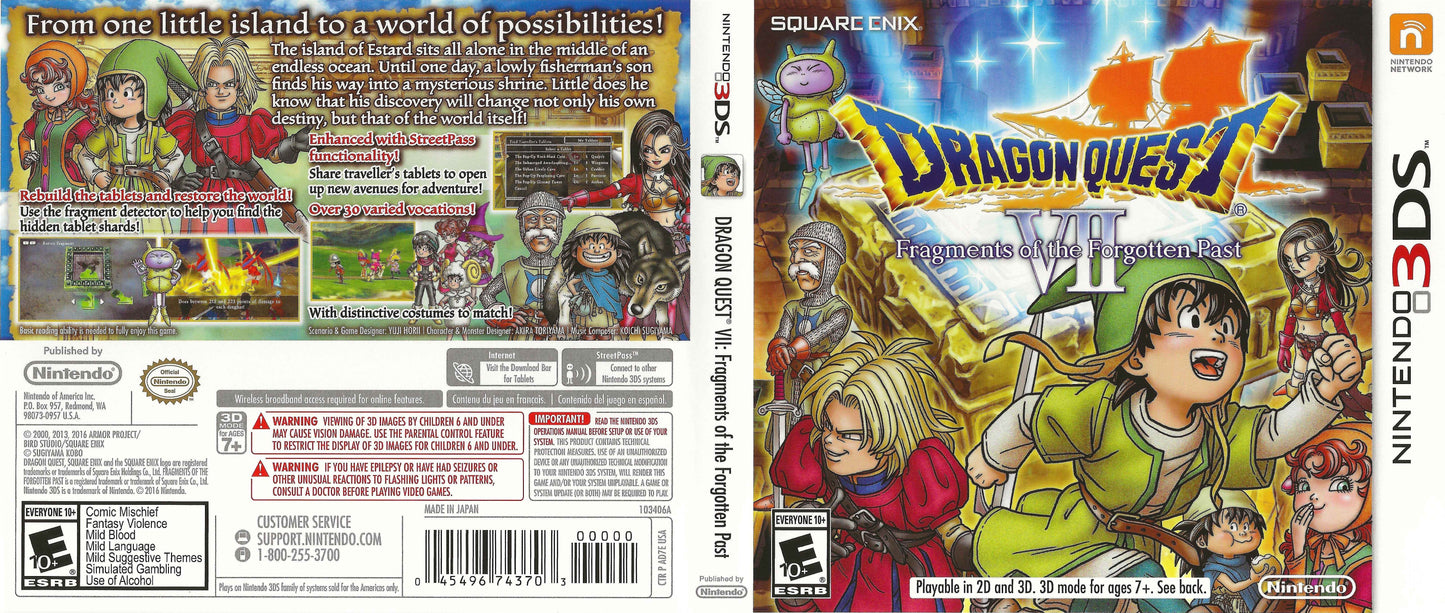 Dragon Quest VII Fragments of the Forgotten Past Cover Art - WOI Solutions