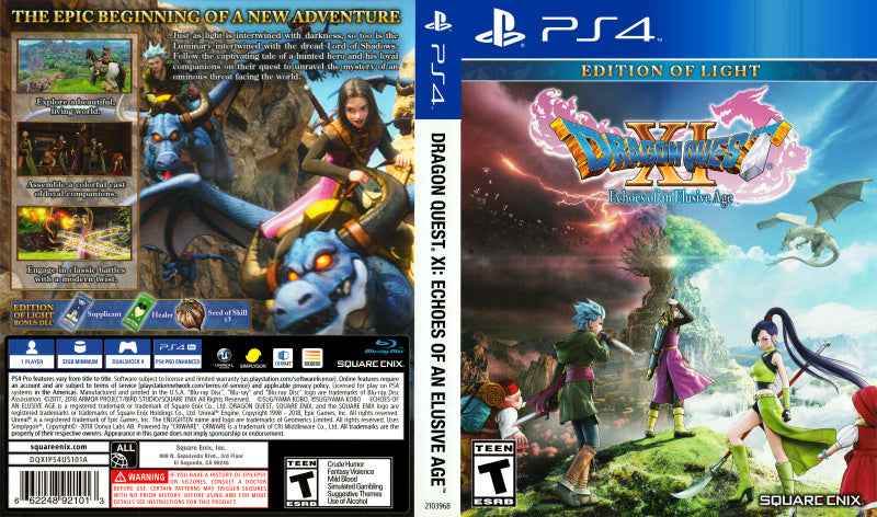 Dragon Quest XI - Echoes of an Elusive Age Cover Art - WOI Solutions