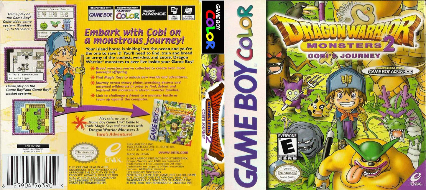 Dragon Warrior Monsters 2 Cobi's Journey Cover Art - WOI Solutions