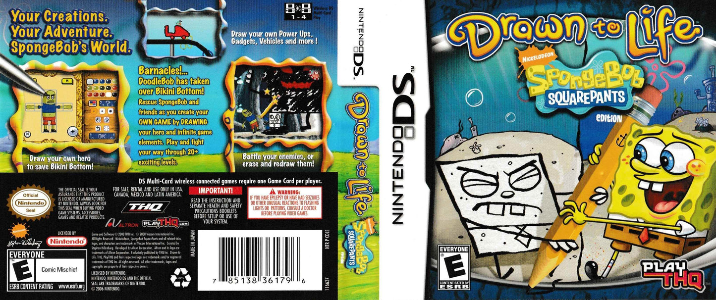 Drawn to Life SpongeBob SquarePants Edition Cover Art - WOI Solutions