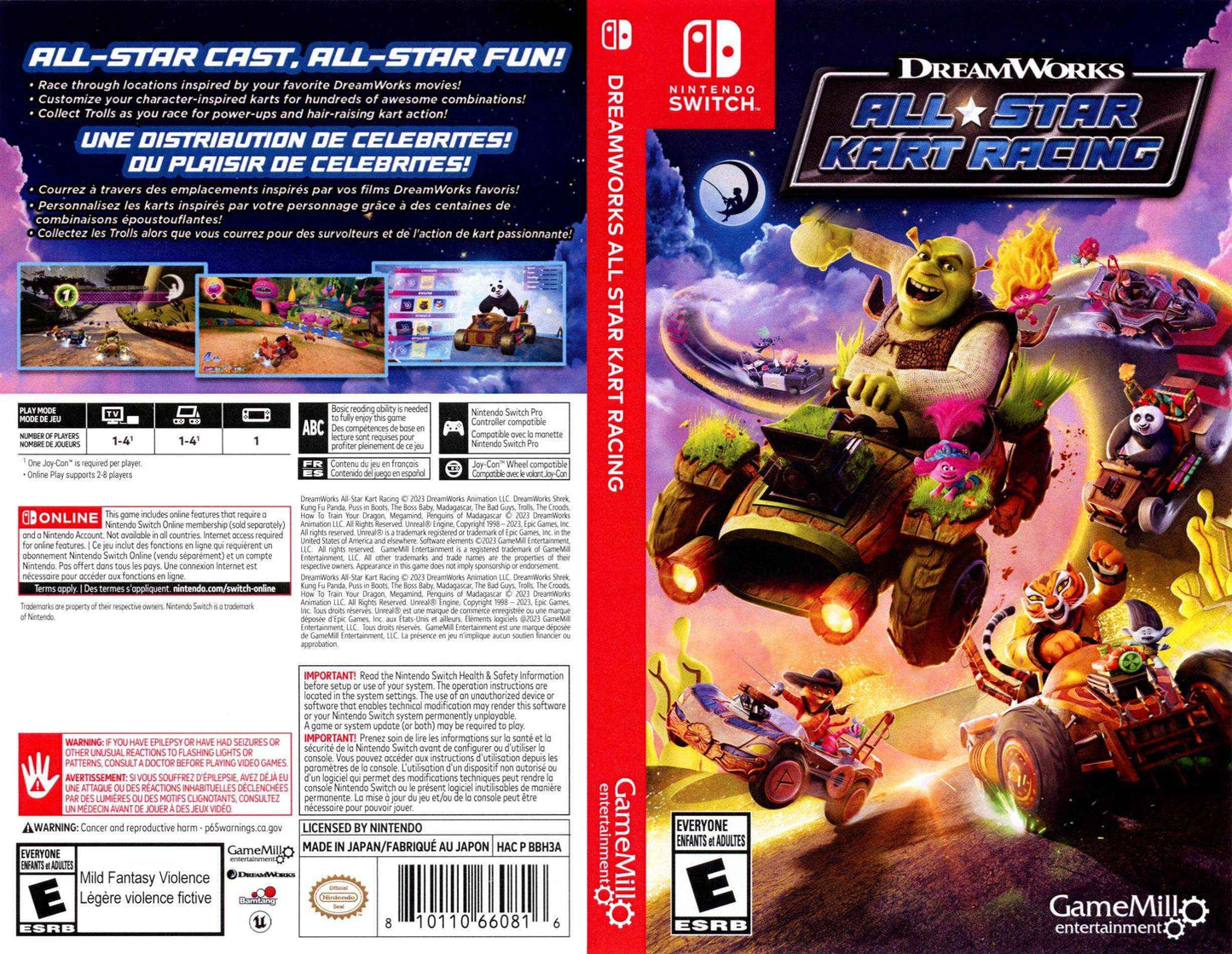 DreamWorks All Star Kart Racing Cover Art - WOI Solutions