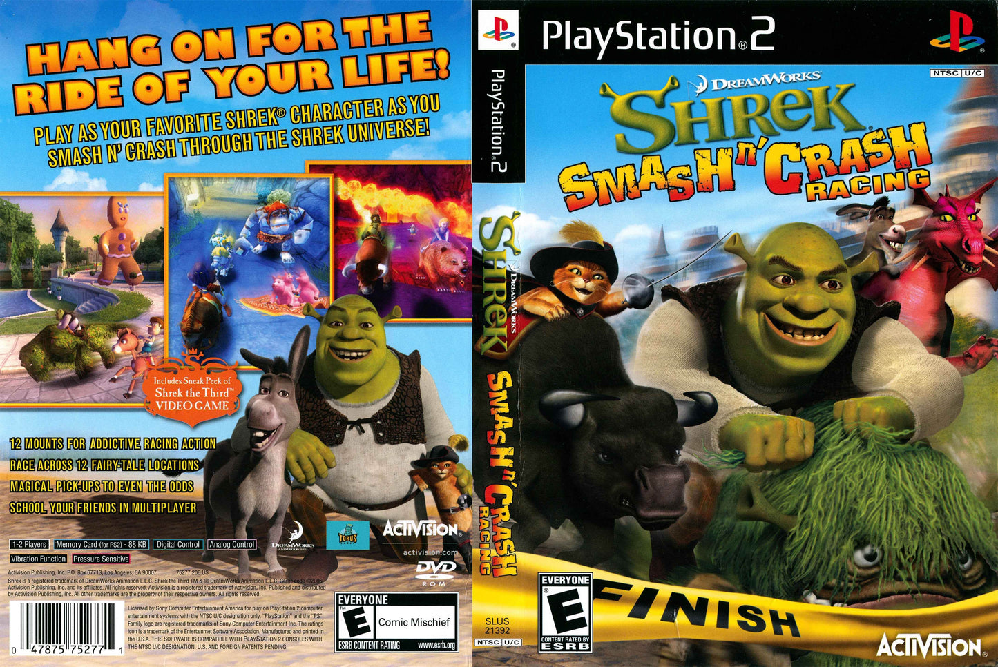 DreamWorks Shrek Smash n' Crash Racing Cover Art - WOI Solutions