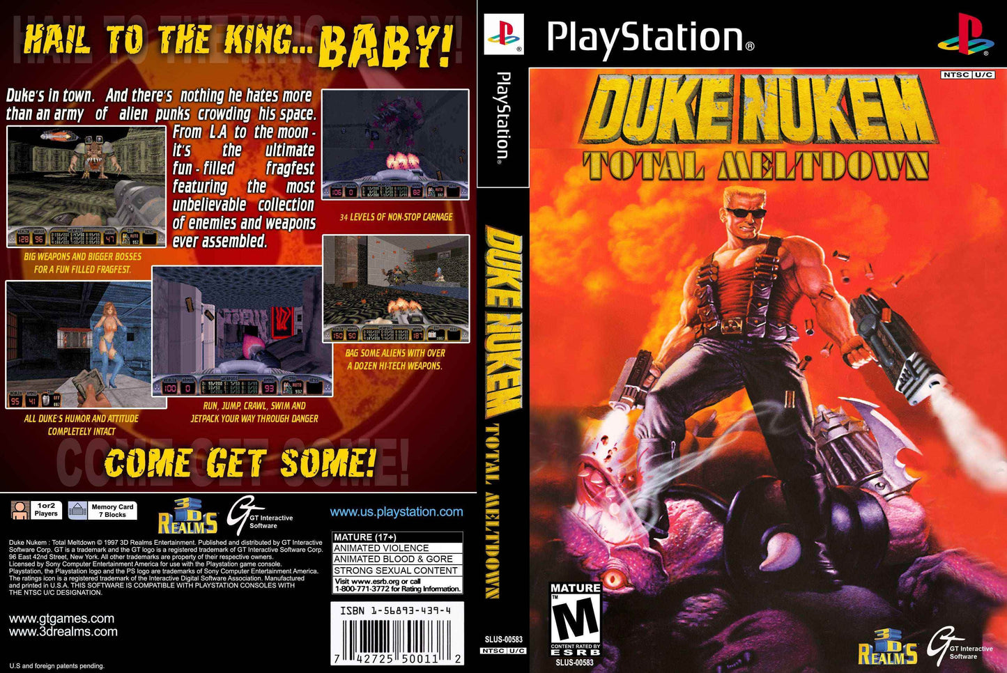 Duke Nukem Total Meltdown (aka Duke Nukem) Cover Art - WOI Solutions