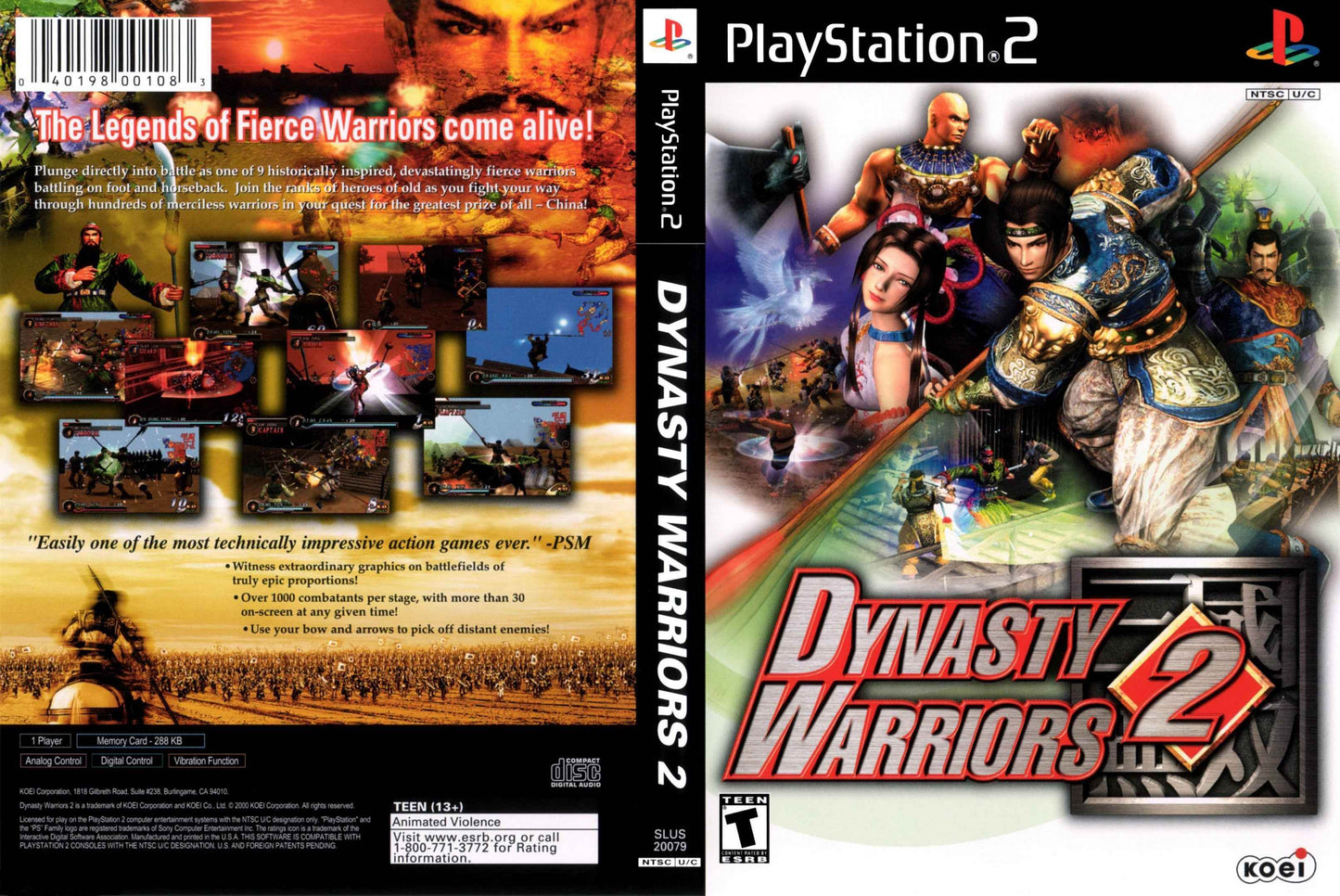 Dynasty Warriors 2 Cover Art - WOI Solutions