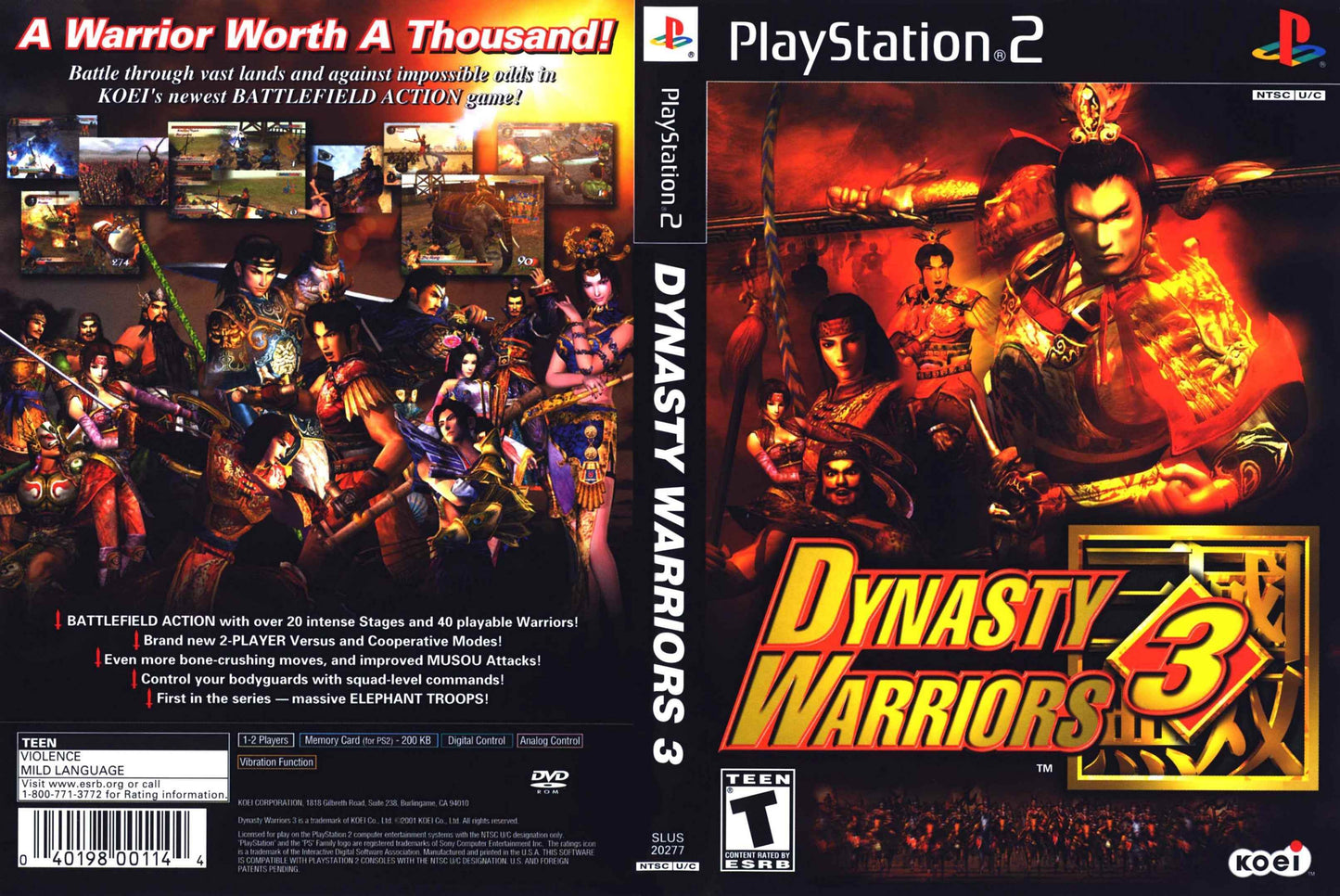 Dynasty Warriors 3 Cover Art - WOI Solutions