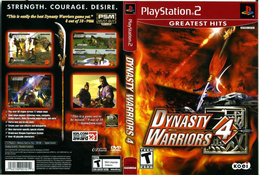 Dynasty Warriors 4 Cover Art - WOI Solutions