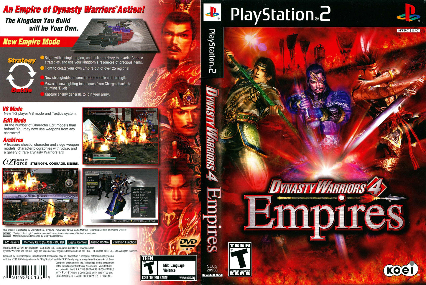 Dynasty Warriors 4 Empires Cover Art - WOI Solutions