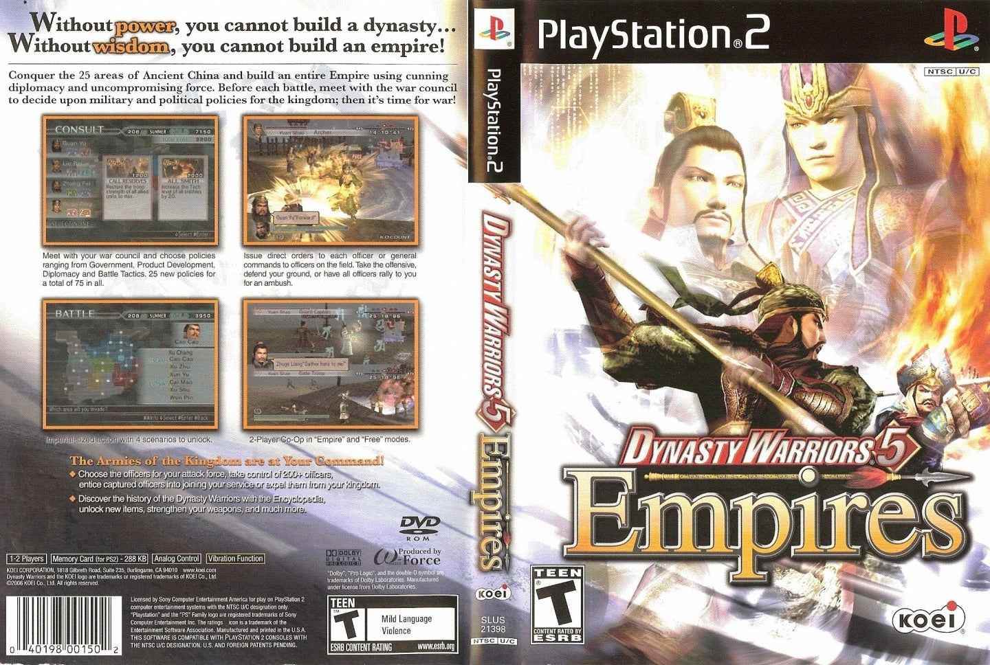 Dynasty Warriors 5 Empires Cover Art - WOI Solutions