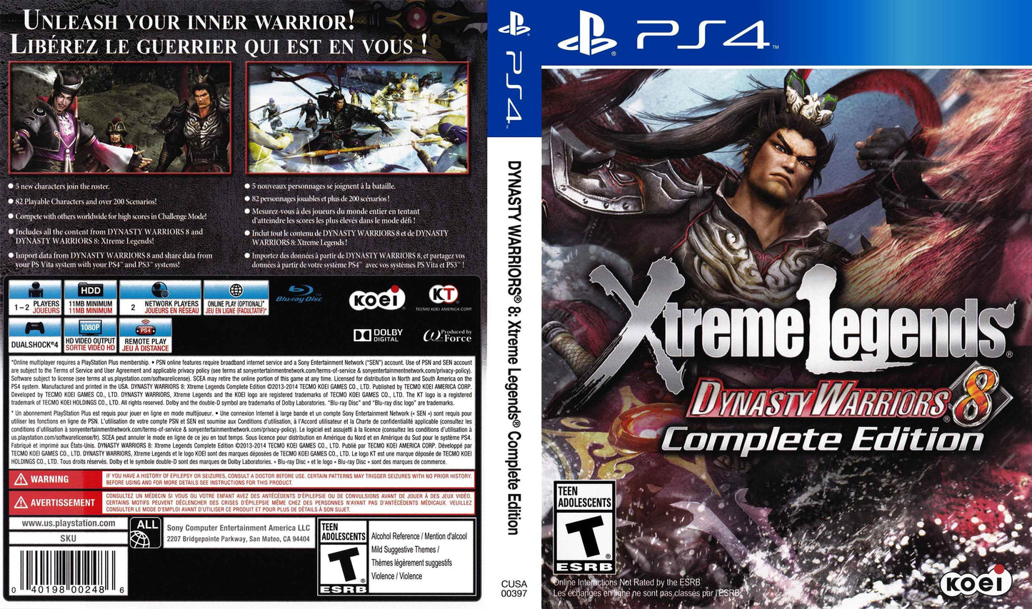 Dynasty Warriors 8 Xtreme Legends Complete Edition Cover Art - WOI Solutions