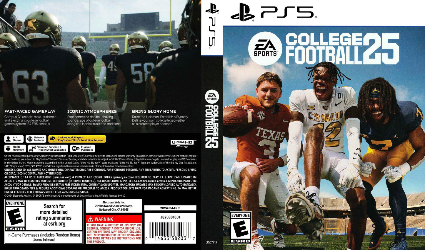 EA Sports College Football 25 Cover Art - WOI Solutions