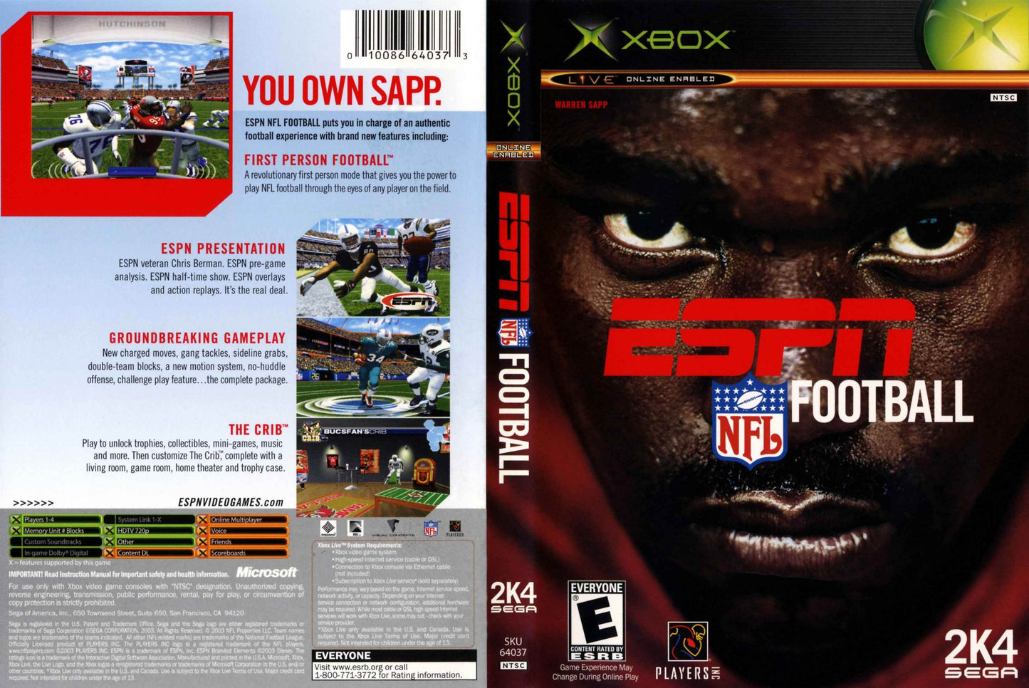ESPN NFL Football 2K4 Cover Art - WOI Solutions