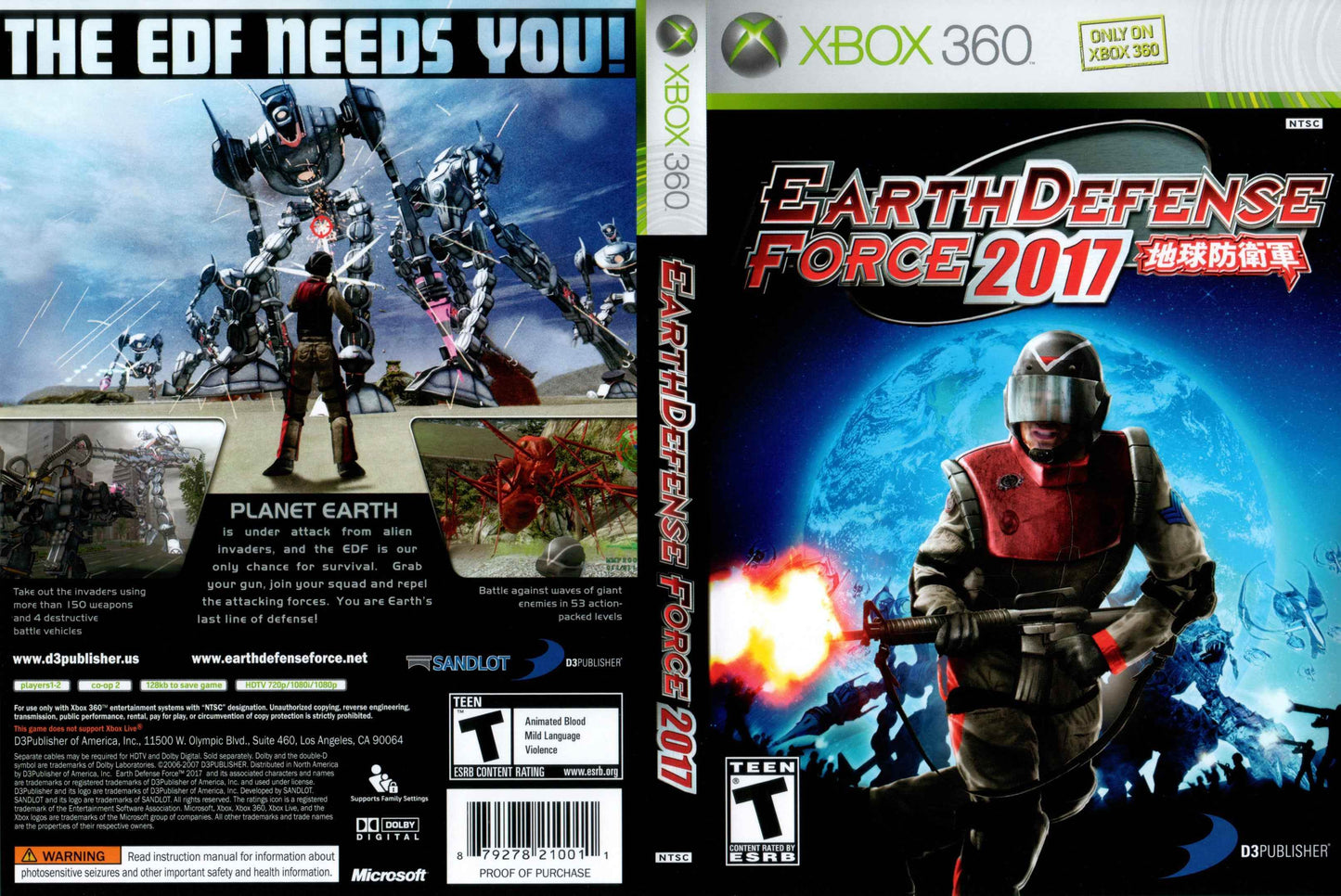 Earth Defense Force 2017 Cover Art - WOI Solutions