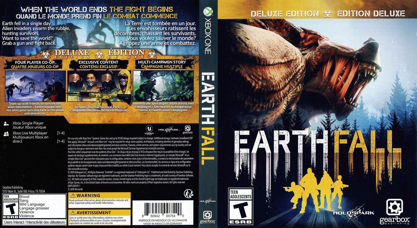 Earthfall Deluxe Edition Cover Art - WOI Solutions