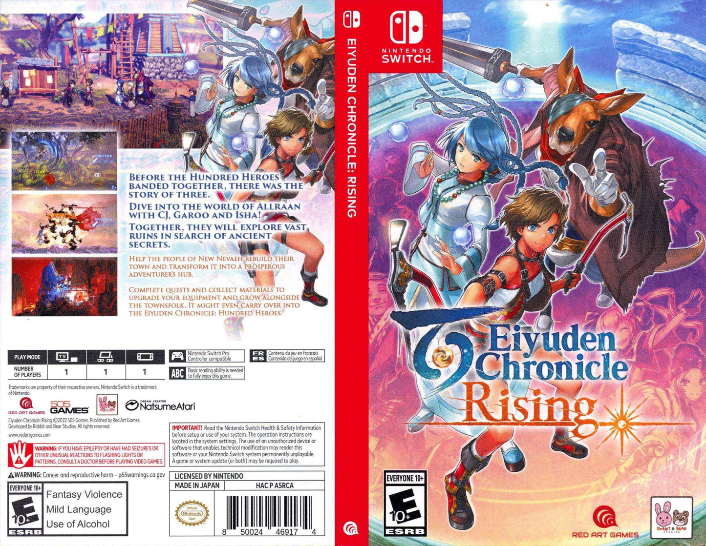 Eiyuden Chronicle Rising Cover Art - WOI Solutions