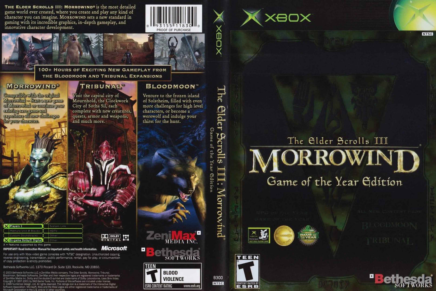 Elder Scrolls III, The Morrowind Cover Art - WOI Solutions