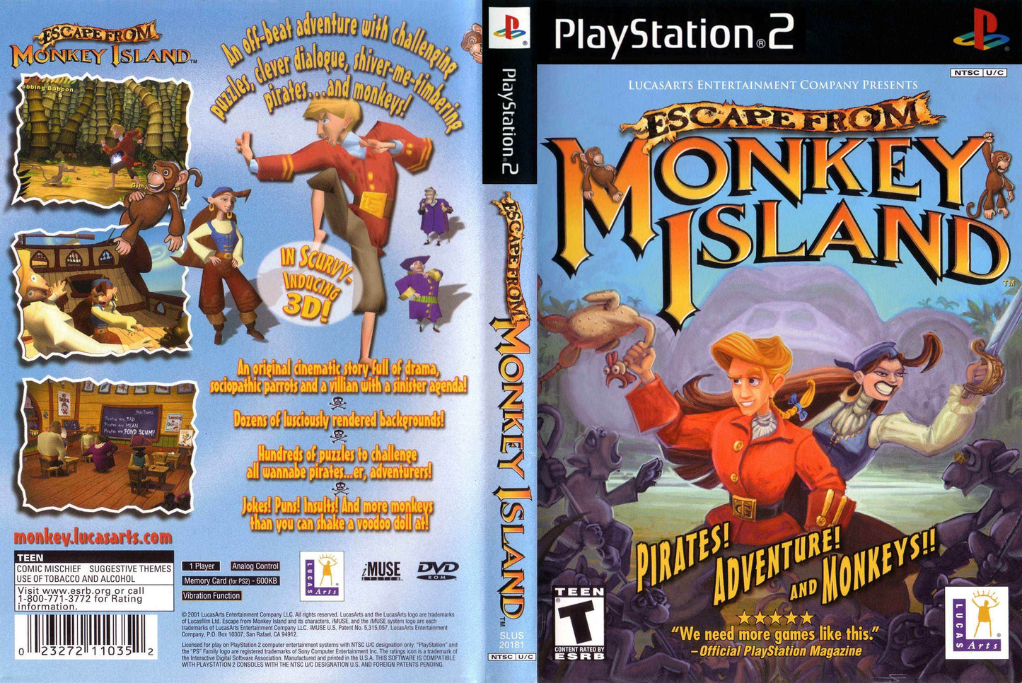 Escape From Monkey Island Cover Art - WOI Solutions