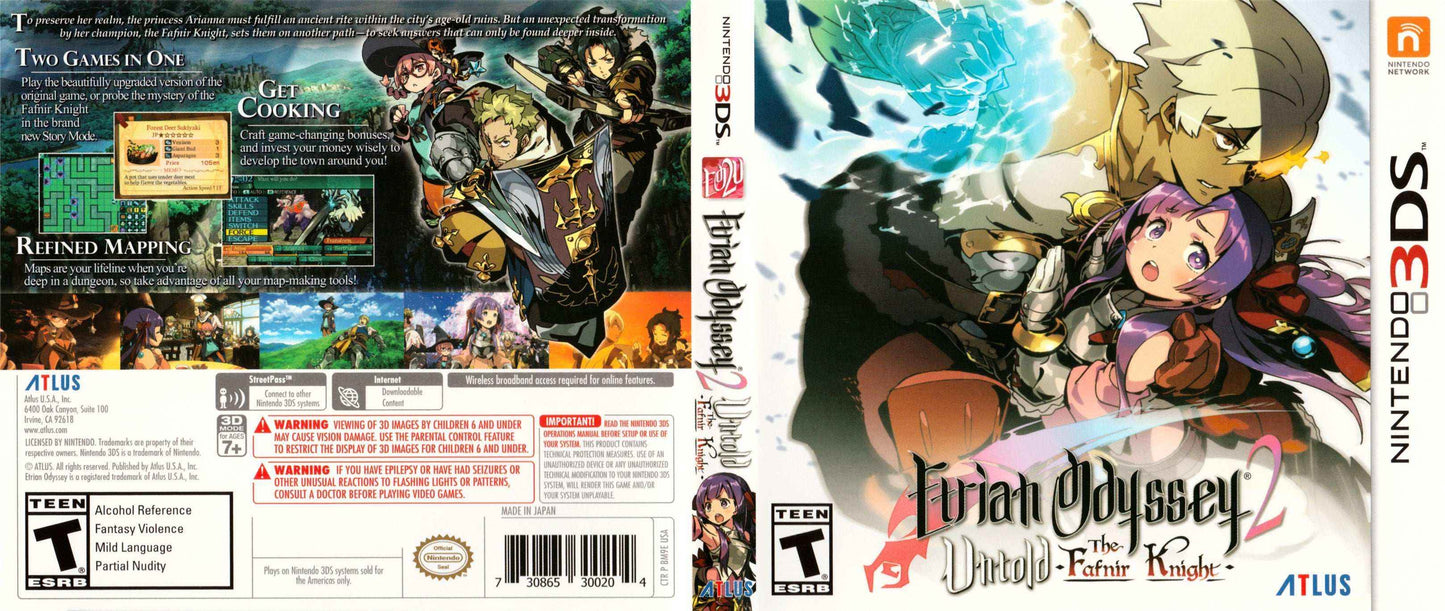 Etrian Odyssey 2 Untold The Fafnir Knight Cover Art - WOI Solutions