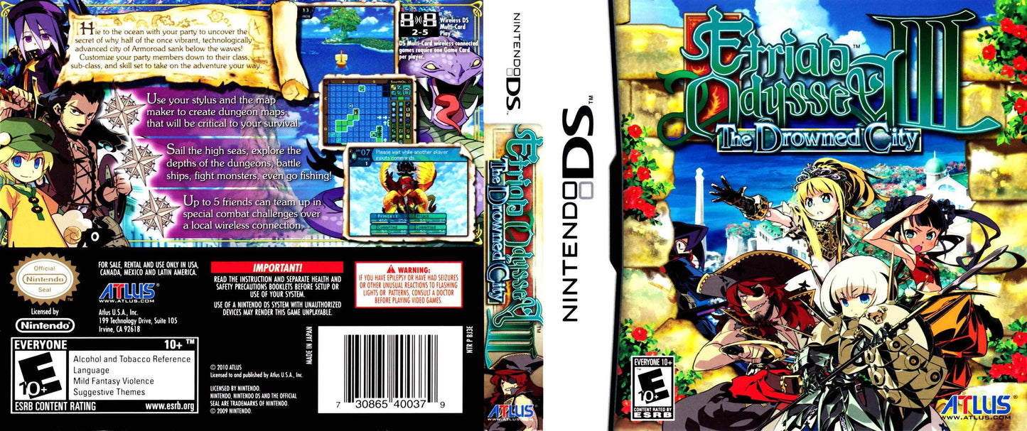 Etrian Odyssey III The Drowned City Cover Art - WOI Solutions