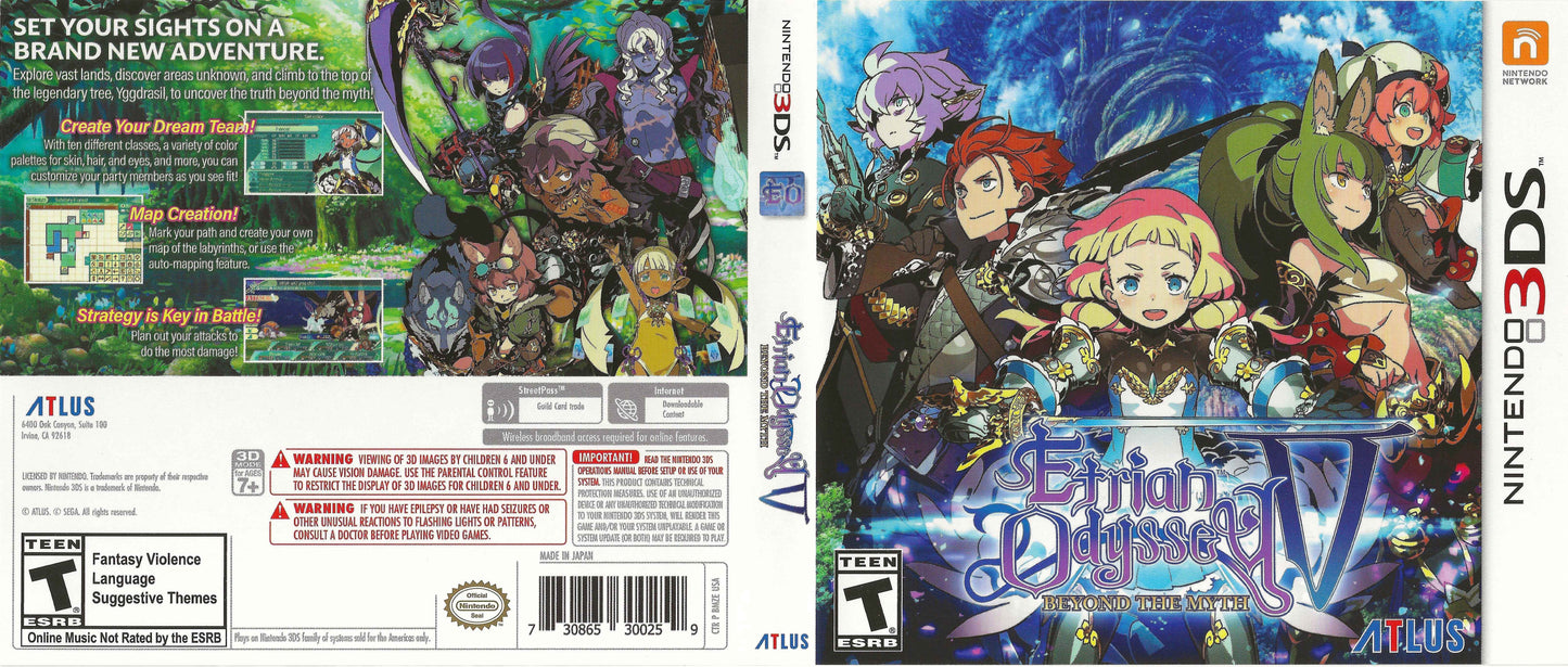 Etrian Odyssey V Beyond the Myth Cover Art - WOI Solutions